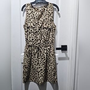 Guess Leopard Print Sleeveless Dress